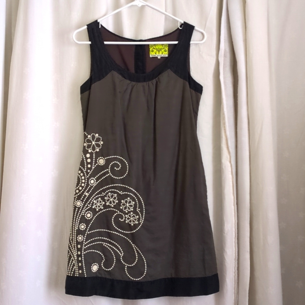 Anthropologie Embroidered sleeveless dress